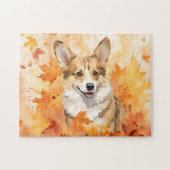 Schattigee Corgi Dog/Autumn/Herfst Legpuzzel (Horizontaal)