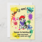 Schattigee Corgi Dog Fun Art Verjaardagsfeest Uitn Kaart (Voorkant)