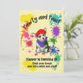 Schattigee Corgi Dog Fun Art Verjaardagsfeest Uitn Kaart (Staand voorkant)