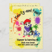 Schattigee Corgi Dog Fun Art Verjaardagsfeest Uitn Kaart (Voorkant / Achterkant)