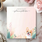 Schattigee Corgi Dog Tropical Foliage Persoonlijke Notitieblok