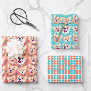 Schattigee Corgi Dogs Inpakpapier Vel