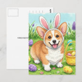 Schattigee Corgi Easter Eggs Briefkaart (Voorkant / Achterkant)
