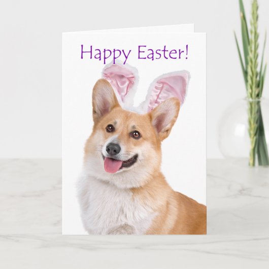 Schattigee Corgi Easter Kaart (Voorkant)