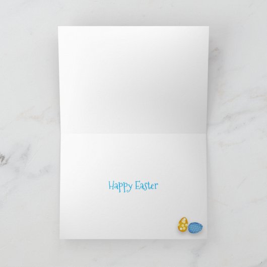 Schattigee corgi en haas paaskaart kaart (Binnen)