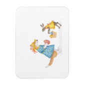 Schattigee corgi en haas paasmagneet magneet (Verticaal)