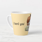 Schattigee Corgi en Koeien Latte Mok (Linkerhoek)