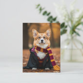 Schattigee Corgi Halloween Briefkaart voor Postcro (Staand voorkant)