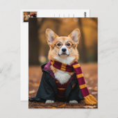Schattigee Corgi Halloween Briefkaart voor Postcro (Voorkant / Achterkant)