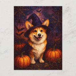 Schattigee Corgi Happy Halloween Briefkaart Postcr