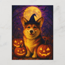 Schattigee Corgi Happy Halloween Briefkaart Postcr