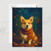 Schattigee Corgi Happy Herfst Autumn Park Briefkaa Briefkaart (Voorkant / Achterkant)