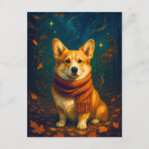 Schattigee Corgi Happy Herfst Autumn Park Briefkaa Briefkaart