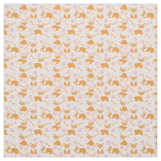 Schattigee corgi honden stof (Swatch)