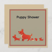 Schattigee Corgi hondenfamilie Kaart (Voorkant / Achterkant)