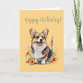 Schattigee Corgi Hondenliefhebber Verjaardag Kaart (Voorkant)