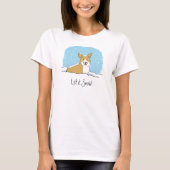 Schattigee Corgi Let It Snow Holiday | Hondenliefh T-shirt (Voorkant)