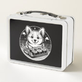 Schattigee Corgi met Sushi Kawaii Dieren (Achterkant)