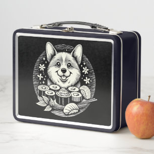 Schattigee Corgi met Sushi Kawaii Dieren
