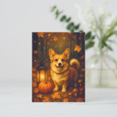 Schattigee Corgi Pumpkin Happy Thanksgiving Briefk Briefkaart (Staand voorkant)