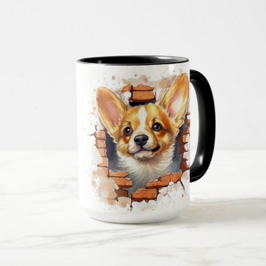 Schattigee Corgi-pup Mok (Voorkant rechts)