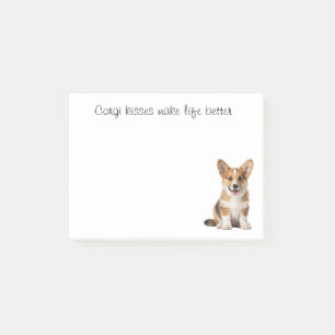 Schattigee Corgi Puppy Dog Kust Grappig Cardigan C Post-it® Notes