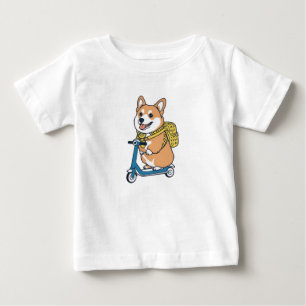 Schattigee Corgi Scooter Kinder T-shirt