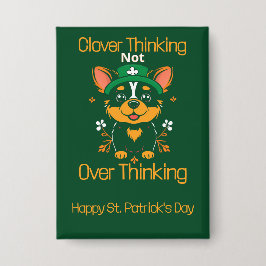 Schattigee Corgi St. Patrick's Day Button