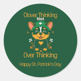 Schattigee Corgi St. Patrick's Day Sticker