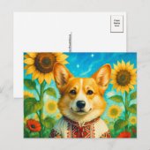 Schattigee Corgi Ukraine Welsh Corgi Queen Briefka Briefkaart (Voorkant / Achterkant)