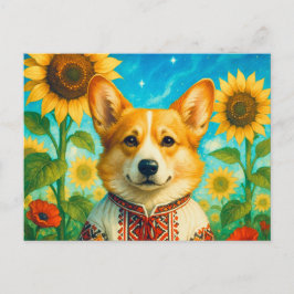 Schattigee Corgi Ukraine Welsh Corgi Queen Briefka Briefkaart