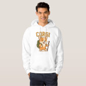 Schattigee Corgi Unisex Man Vrouw Kleding schattig Hoodie (Voorkant volledig)