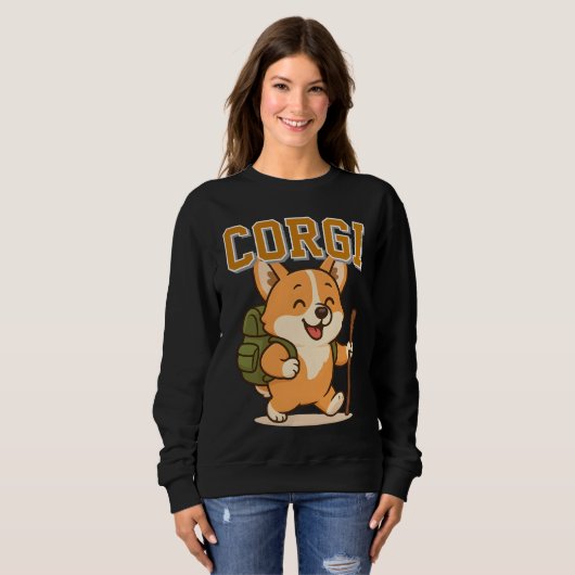 Schattigee Corgi Unisex Man Vrouw Kleding schattig Trui (Voorkant volledig)