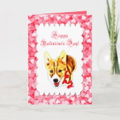 Schattigee Corgi-Valentijnsdag Feestdagen Kaart (Voorkant)