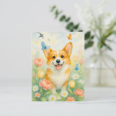 Schattigee Corgi Welsh Corgi Queen Briefkaart (Staand voorkant)
