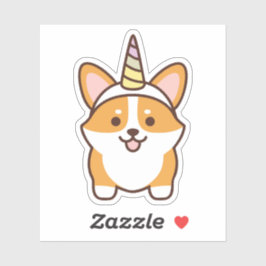 Schattigee Corgicorn Sticker