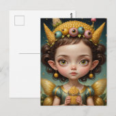 Schattigee Corny Fairy Briefkaart (Voorkant / Achterkant)