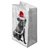 Schattigee Corso Christmas Dog Holiday Woof Word A Klein Cadeauzakje (Voorkant Gekanteld)
