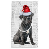 Schattigee Corso Christmas Dog Holiday Woof Word A Klein Cadeauzakje (Voorkant)