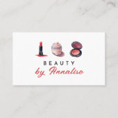 Schattigee cosmetica make-up artiest visitekaartje (Voorkant)