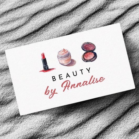 Schattigee cosmetica make-up artiest visitekaartje