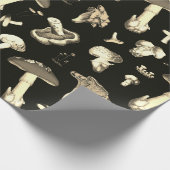 Schattigee Cottagecore Bospaddenstoelen Beige Cadeaupapier (Hoek)