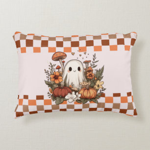 Schattigee Cottagecore Ghost Herfst Halloween Chec Accent Kussen