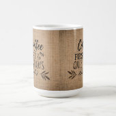Schattigee Country Burlap Coffee Magische Mok (Midden)