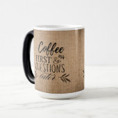 Schattigee Country Burlap Coffee Magische Mok (Voorkant links)