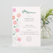 Schattigee Country Daisy Spring Pinks Menu (Staand voorkant)