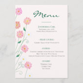 Schattigee Country Daisy Spring Pinks Menu (Voorkant)