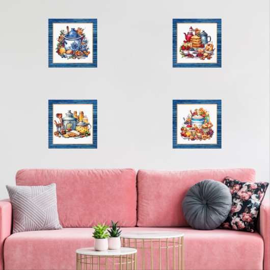 Schattigee Country keuken liefhebbers Muurkunst Sets (Woonkamer)