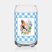 Schattigee Country kipliefhebbers Blikvorm Glas (Voorkant)