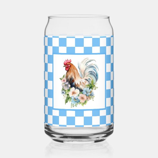Schattigee Country kipliefhebbers Blikvorm Glas (Achterkant)